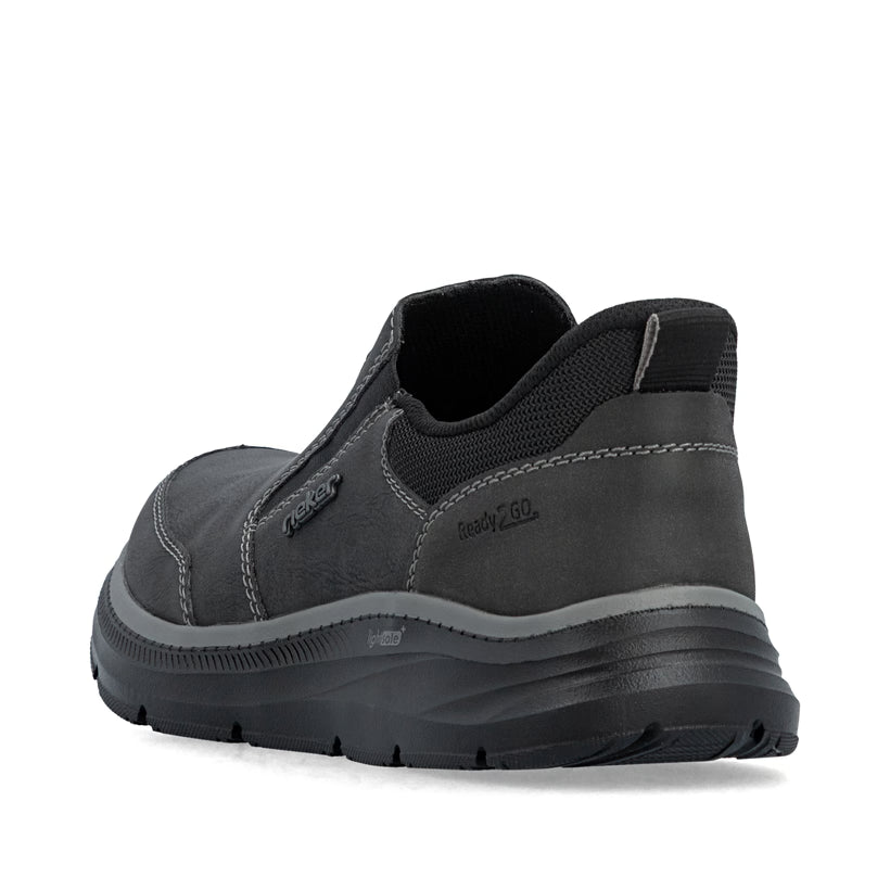 Herren Slipper von Rieker schwarz B1851-00