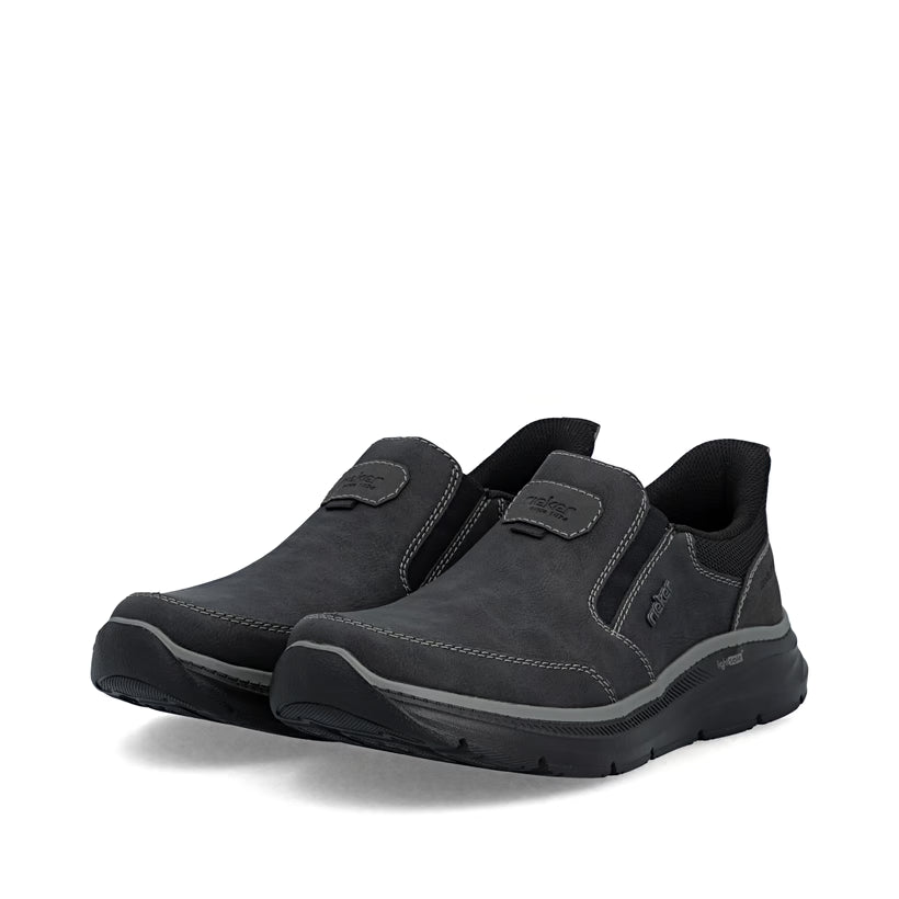 Herren Slipper von Rieker schwarz B1851-00