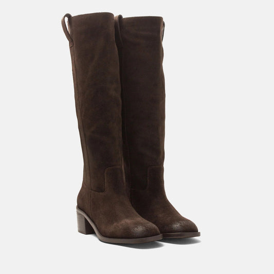 Elin Damen Wildleder-Stiefel Brown von Lazamani LA85801 - Steinick Schuhe