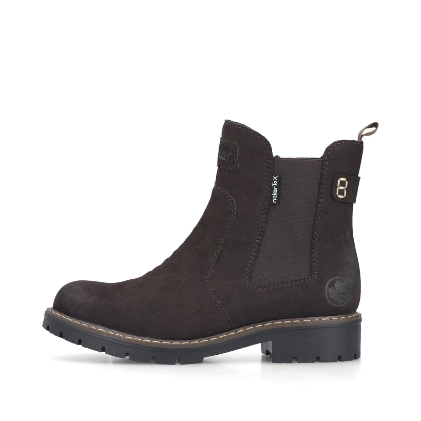 Rieker Damen Chelsea Boots mit Tex braun Y9160-25