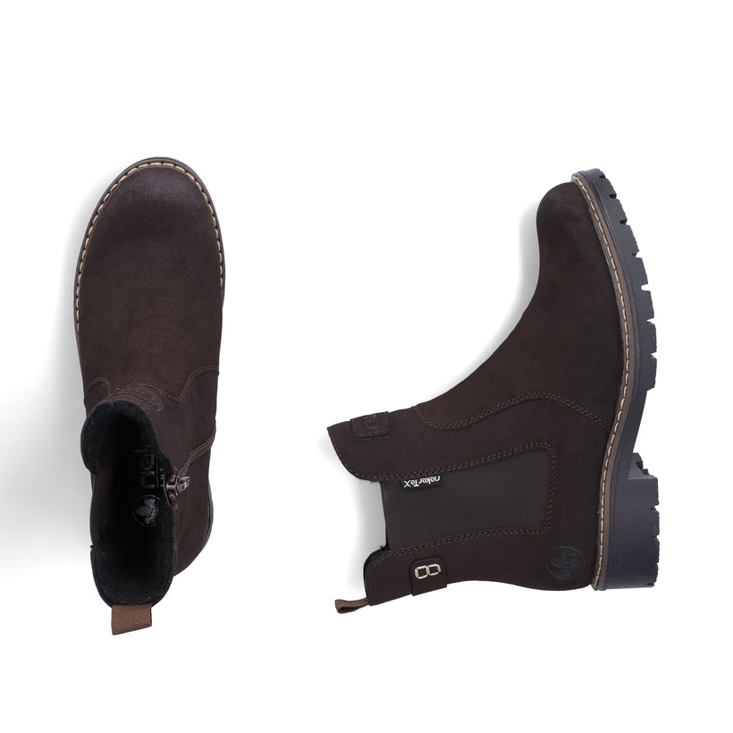 Rieker Damen Chelsea Boots mit Tex braun Y9160-25
