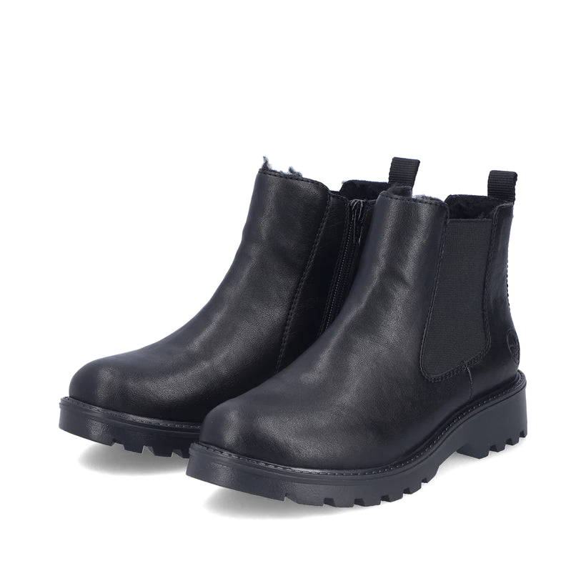 Rieker Ladies mid height boots 73250-01 Black