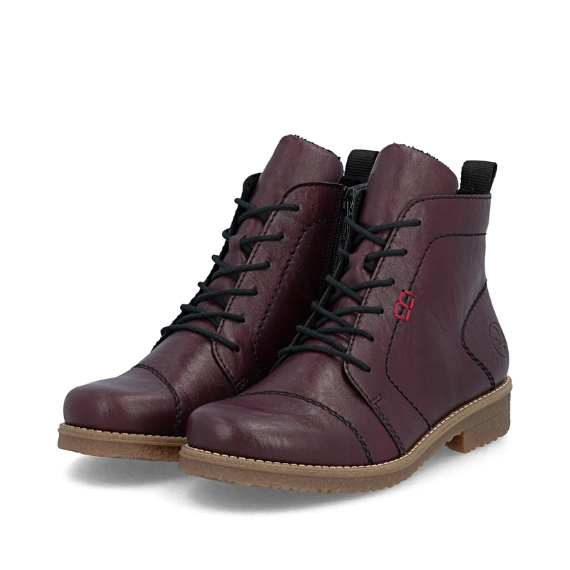 Damen-Stiefelette von Rieker brombeer 73500-30