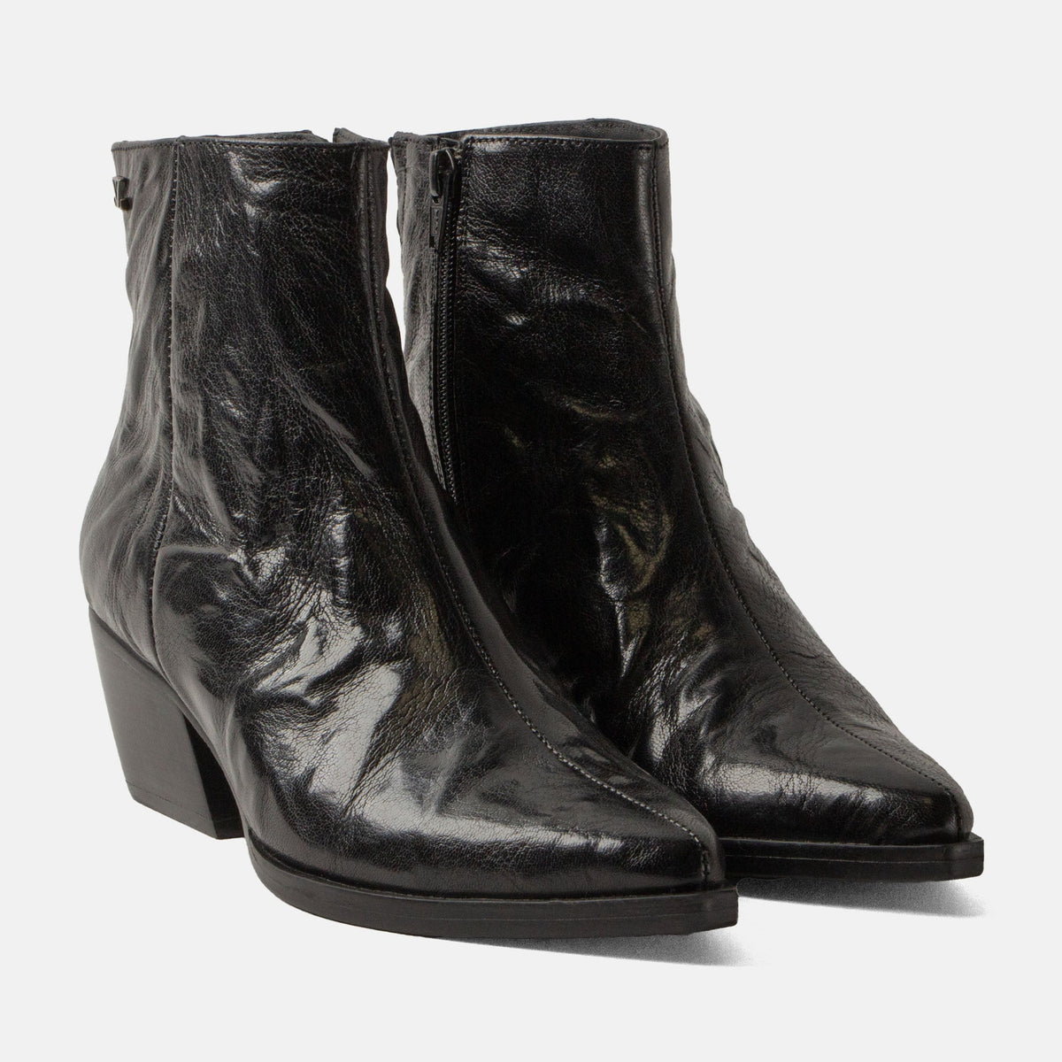 River Damen Leder-Stiefeletten Black von Lamzami LA85718 - Steinick Schuhe