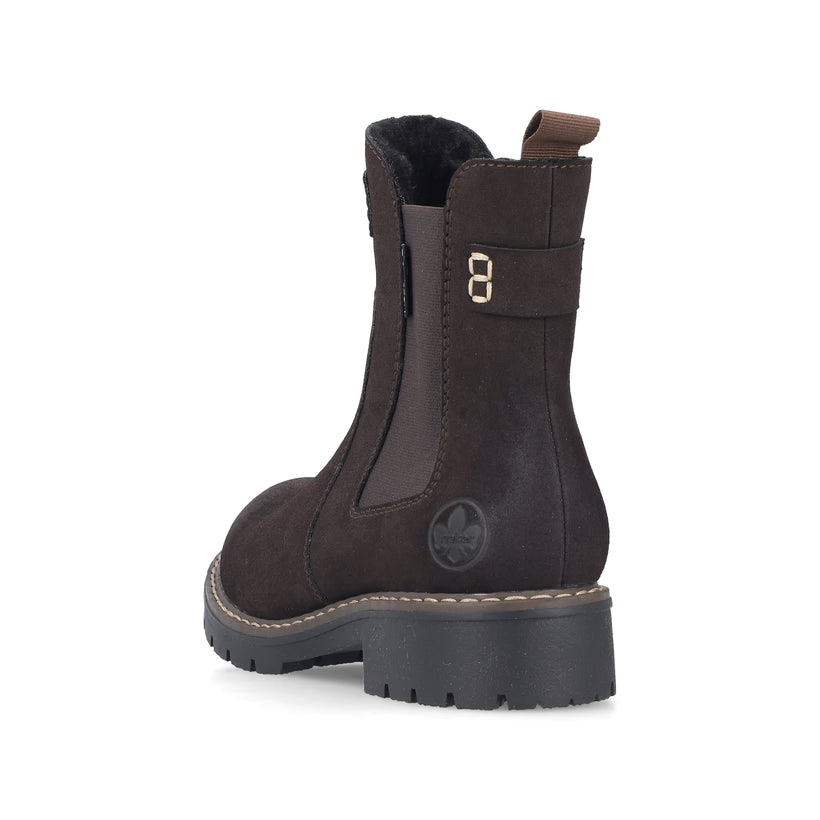 Rieker Damen Chelsea Boots mit Tex braun Y9160-25